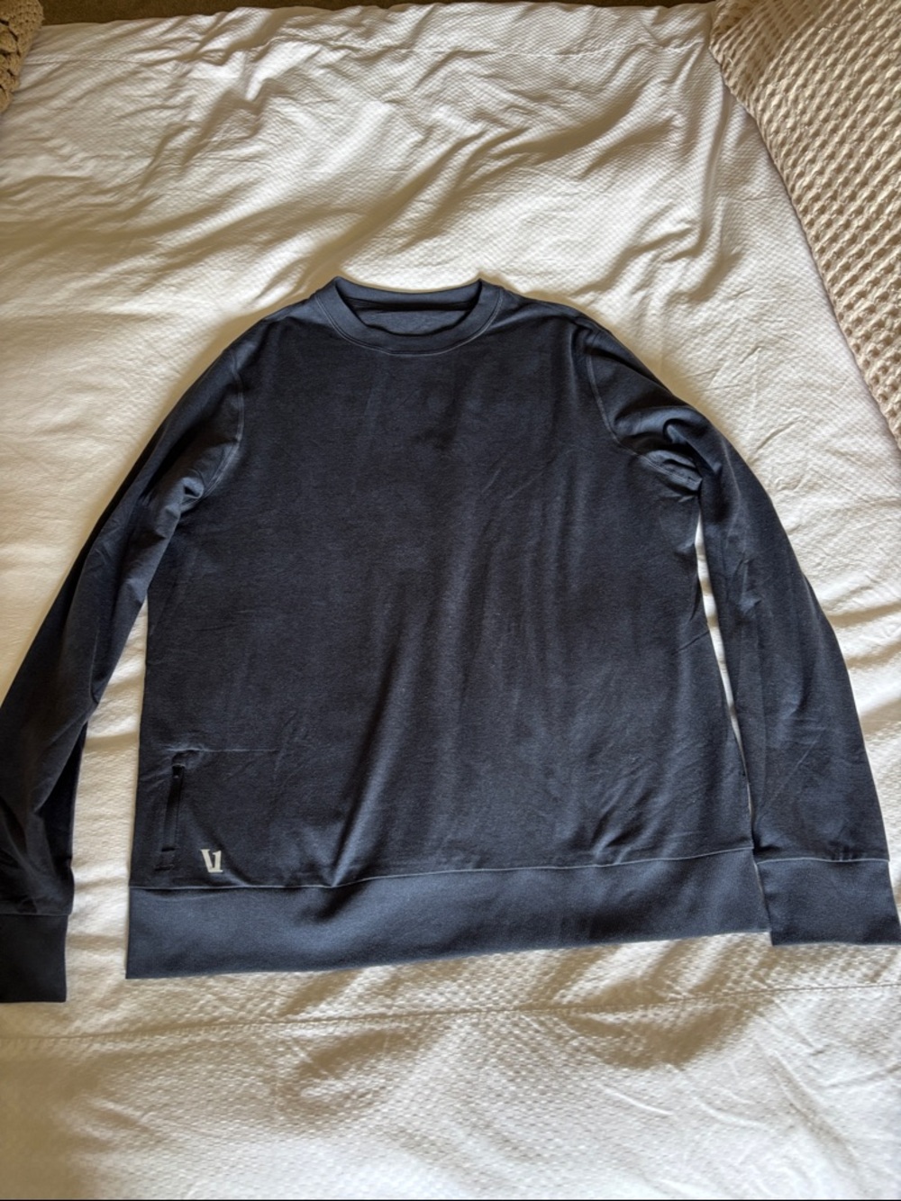 Vuori Mens Navy Blue Long Sleeve Shirt